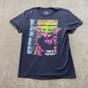 Star Wars Shirt Girls Small Black The Mandalorian Grogu This Is The Way